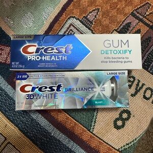 Crest Pro-Health and 3D White Toothpaste - Blue and Silver